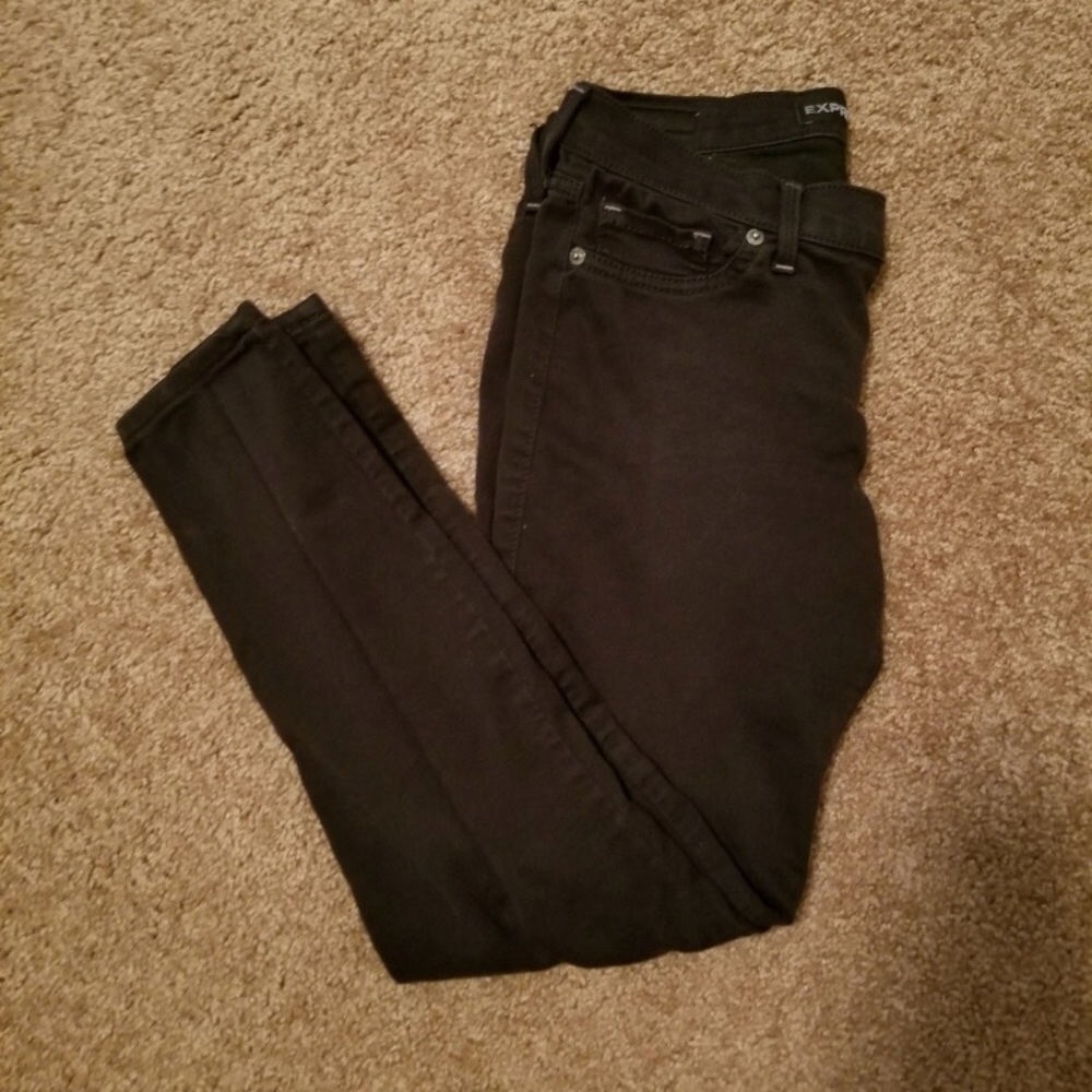Express black skinnies